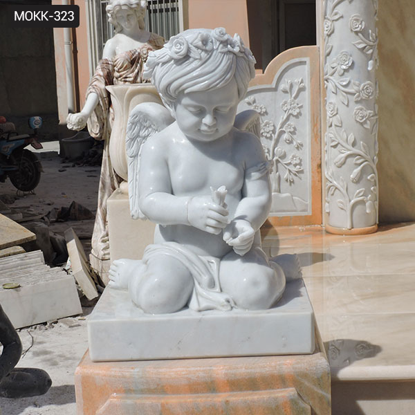 Kneeling Angel Statues,Garden stone marble angel and cherub ...
